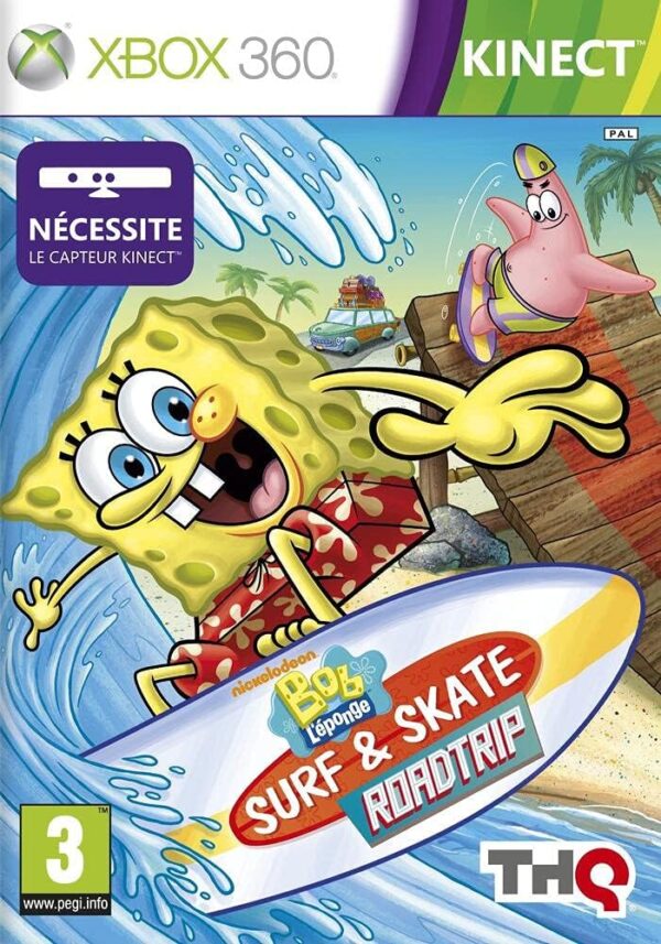 Bob l'éponge: surf & skate (jeu Kinect) 360